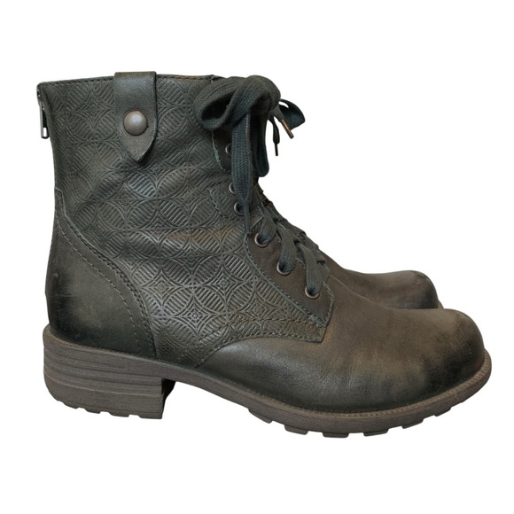 Rockport Cobb Hill Collection Boots Womens 7.5 Green Leather Army Combat Chukka - Picture 7 of 14